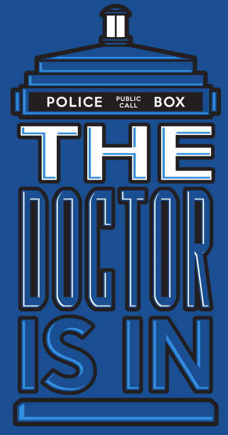 The Doctor is In Dr Who T-Shirt - Click Image to Close